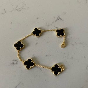 Black VCA copy Alhambra bracelet